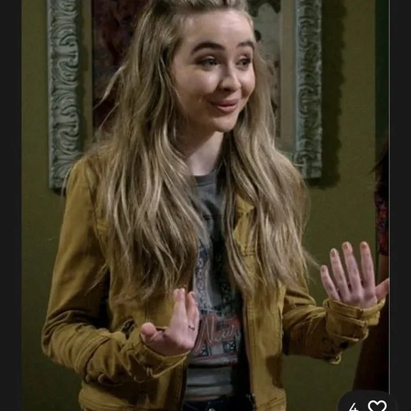 Free people mustard denim jacket with lace wrist detail sz Small fits up to M - Picture 2 of 2